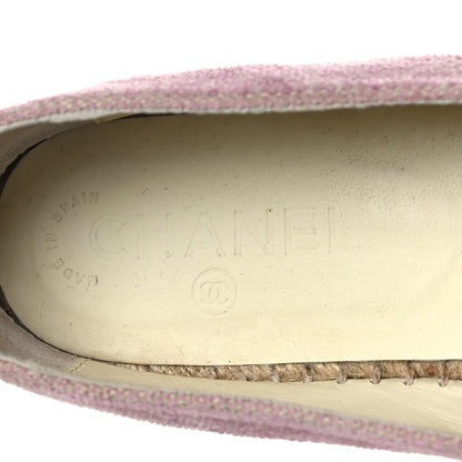 Chanel Toile Sequin CC Espadrilles 39 Pink Dark Pink 7 of 7