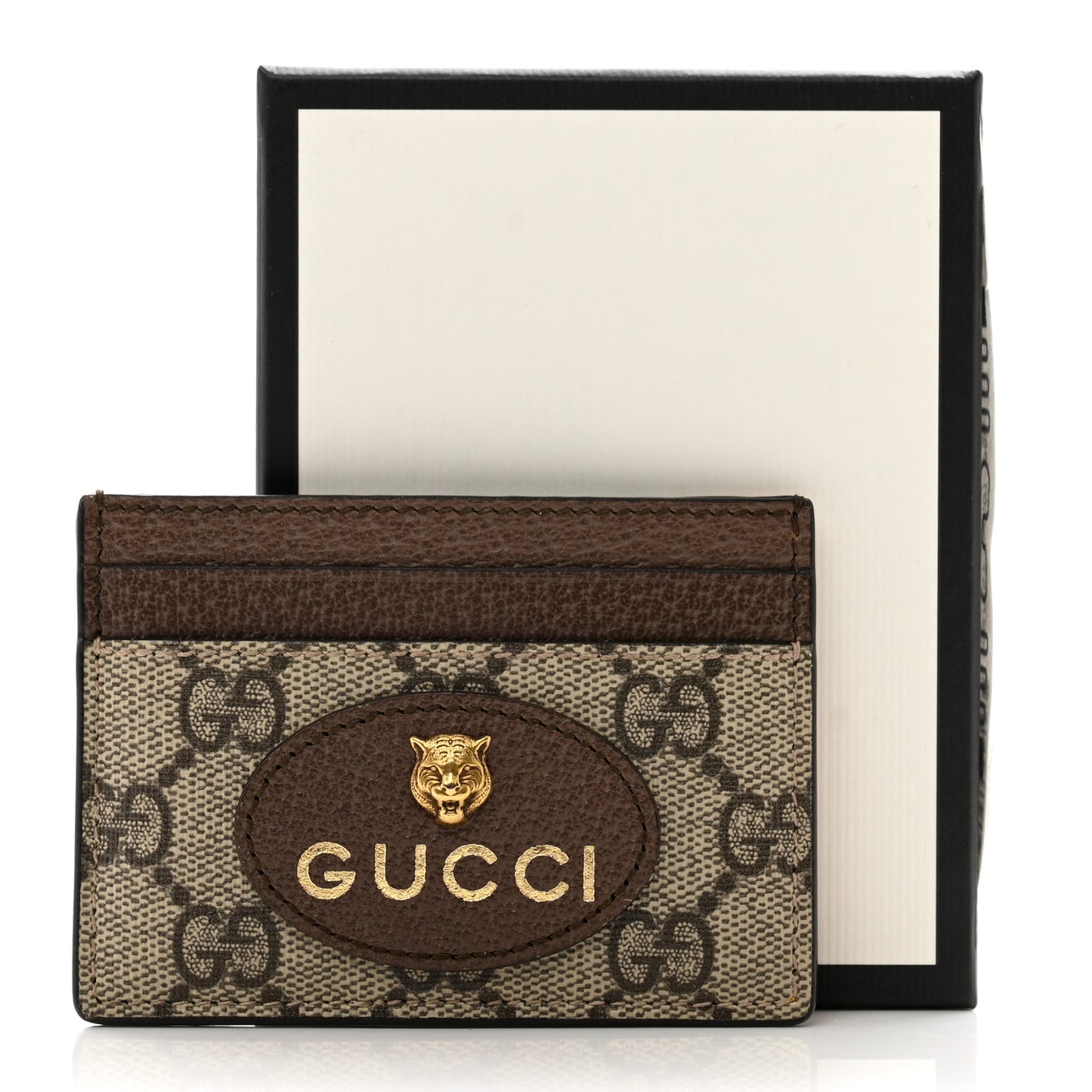 GG Supreme Monogram Neo Vintage Card Holder Beige Crop New Acero