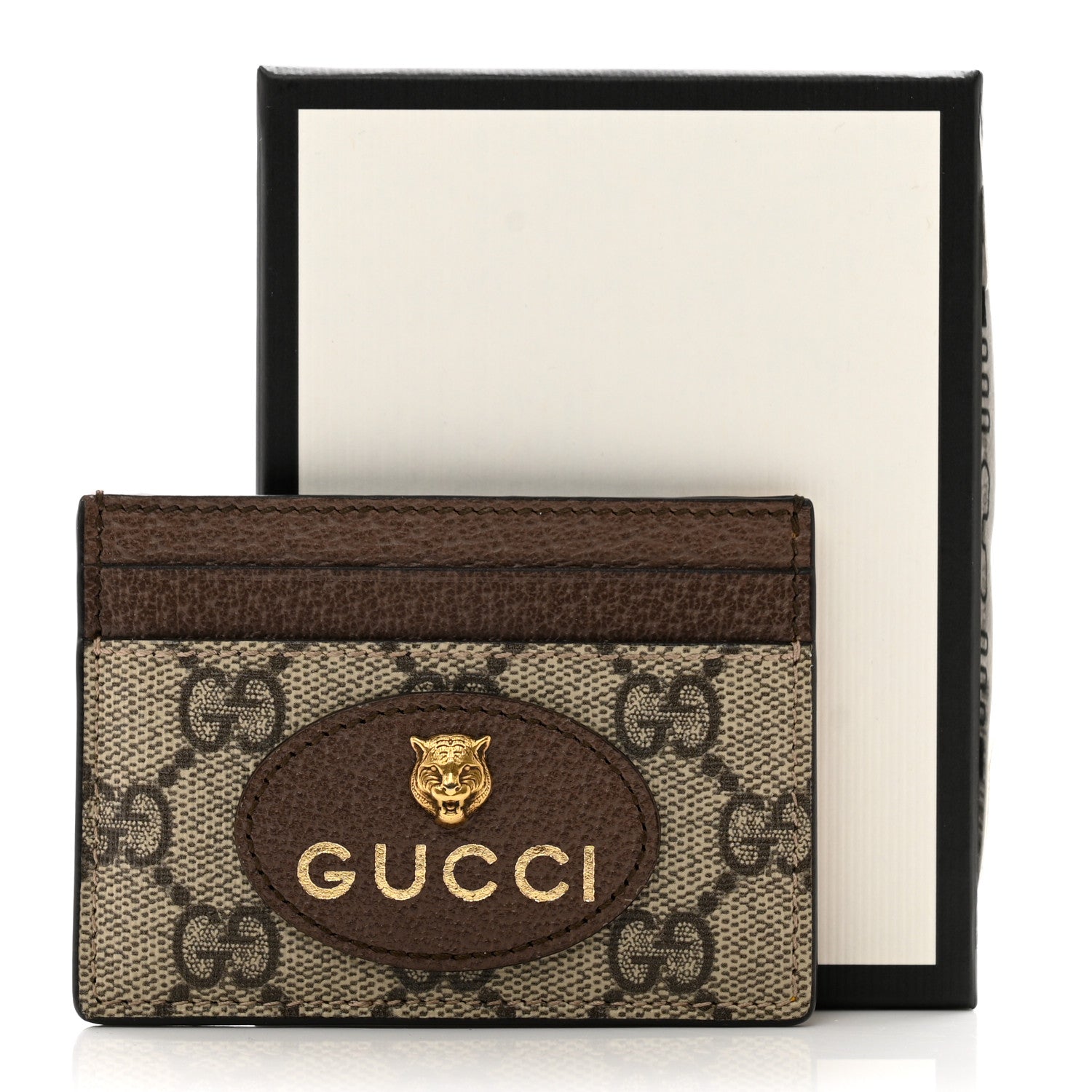 Gucci GG Supreme Monogram Neo Vintage Card Holder Beige Crop New Acero 3 of 8