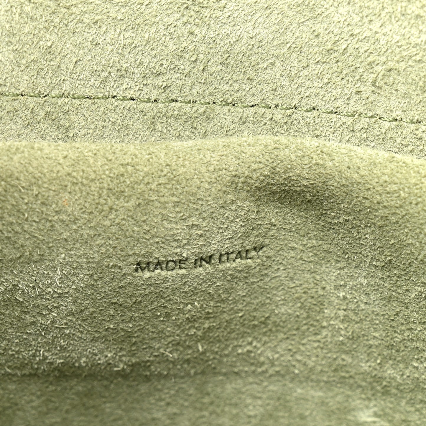 Grained Calfskin Micro Belt Bag Army Green