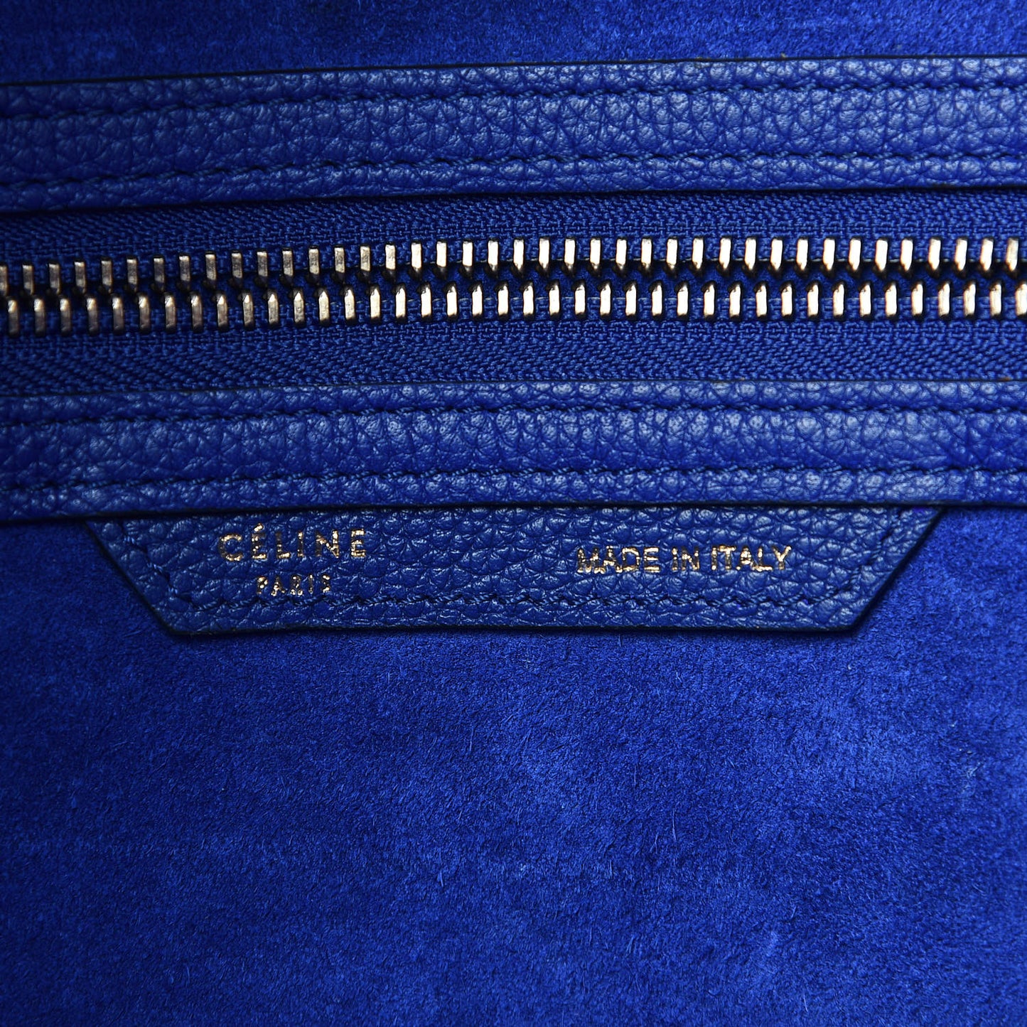 Drummed Calfskin Mini Luggage Indigo
