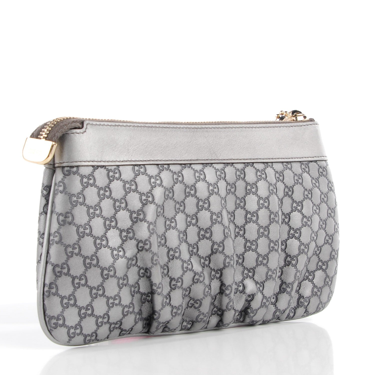 Gucci Metallic Microguccissima Heart Wristlet Grey 3 of 7