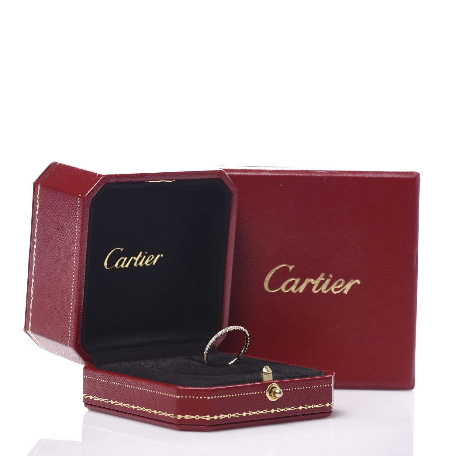Cartier 18K Pink Gold Diamond 1.5mm Étincelle de Wedding Band Ring 53 6.5 5 of 5