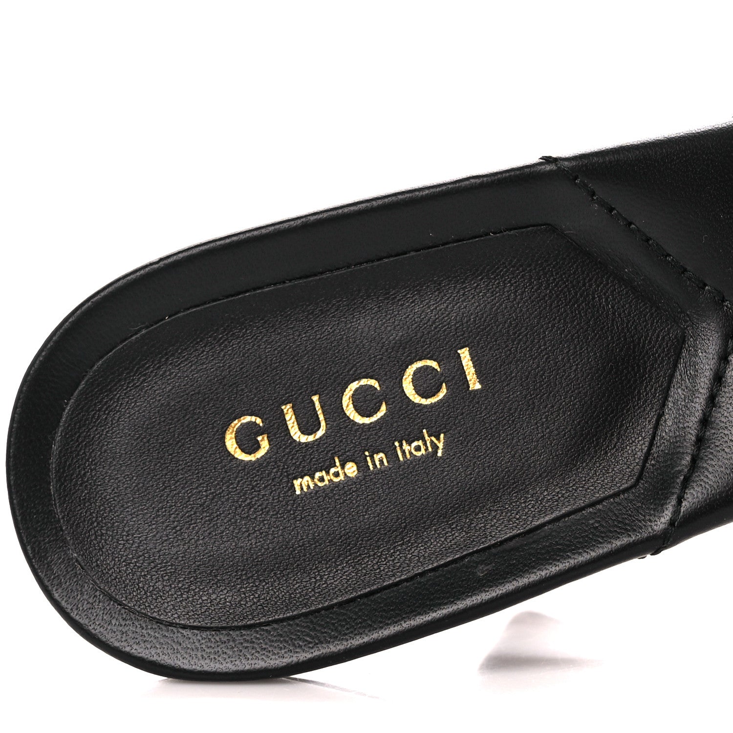 Gucci Nappa Matelasse Monochrome GG Marmont 75mm Slide Sandals 37 Black 7 of 10
