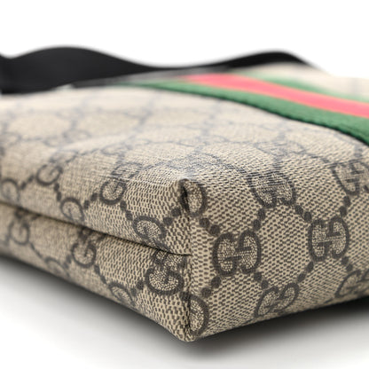 Gucci GG Supreme Monogram Web Messenger Bag Black 9 of 11