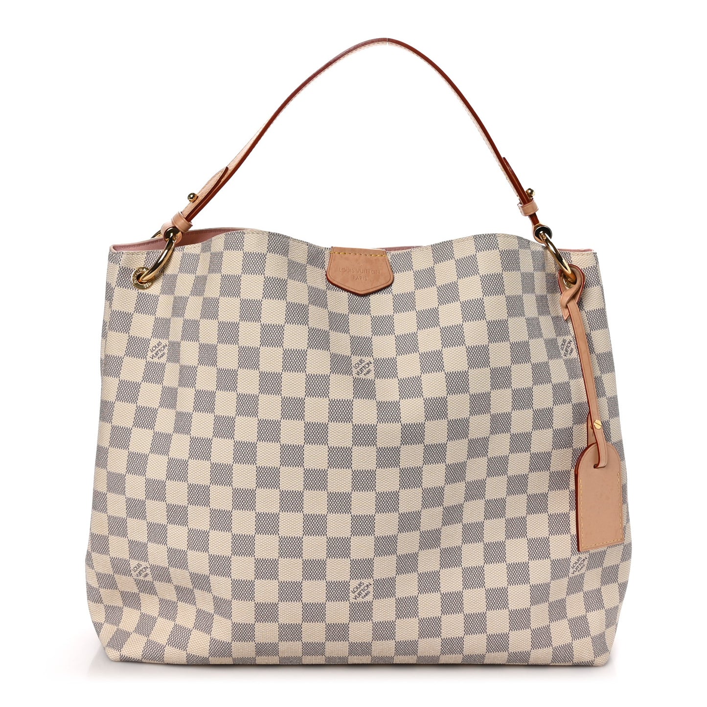 LOUIS VUITTON Damier Azur Graceful MM Rose Ballerine
