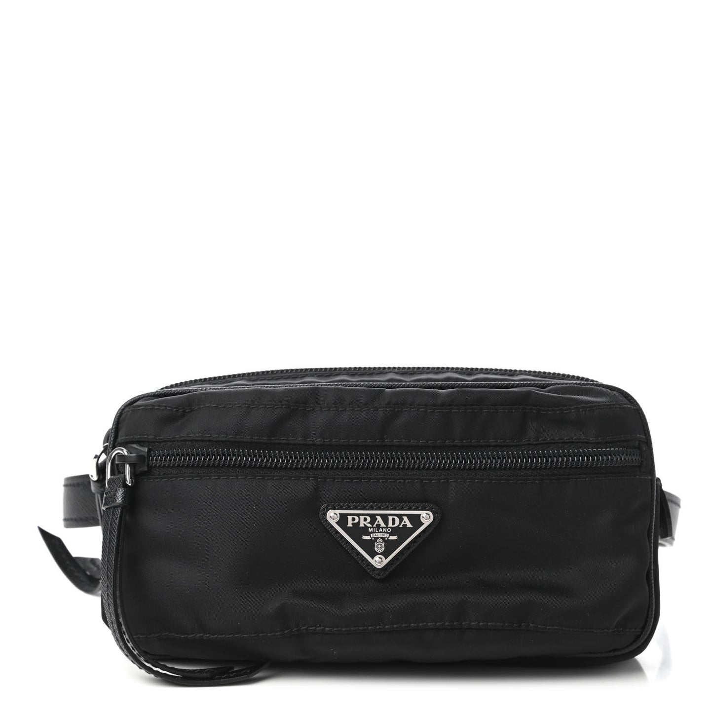 Tessuto Nylon Saffiano Belt Bag Black