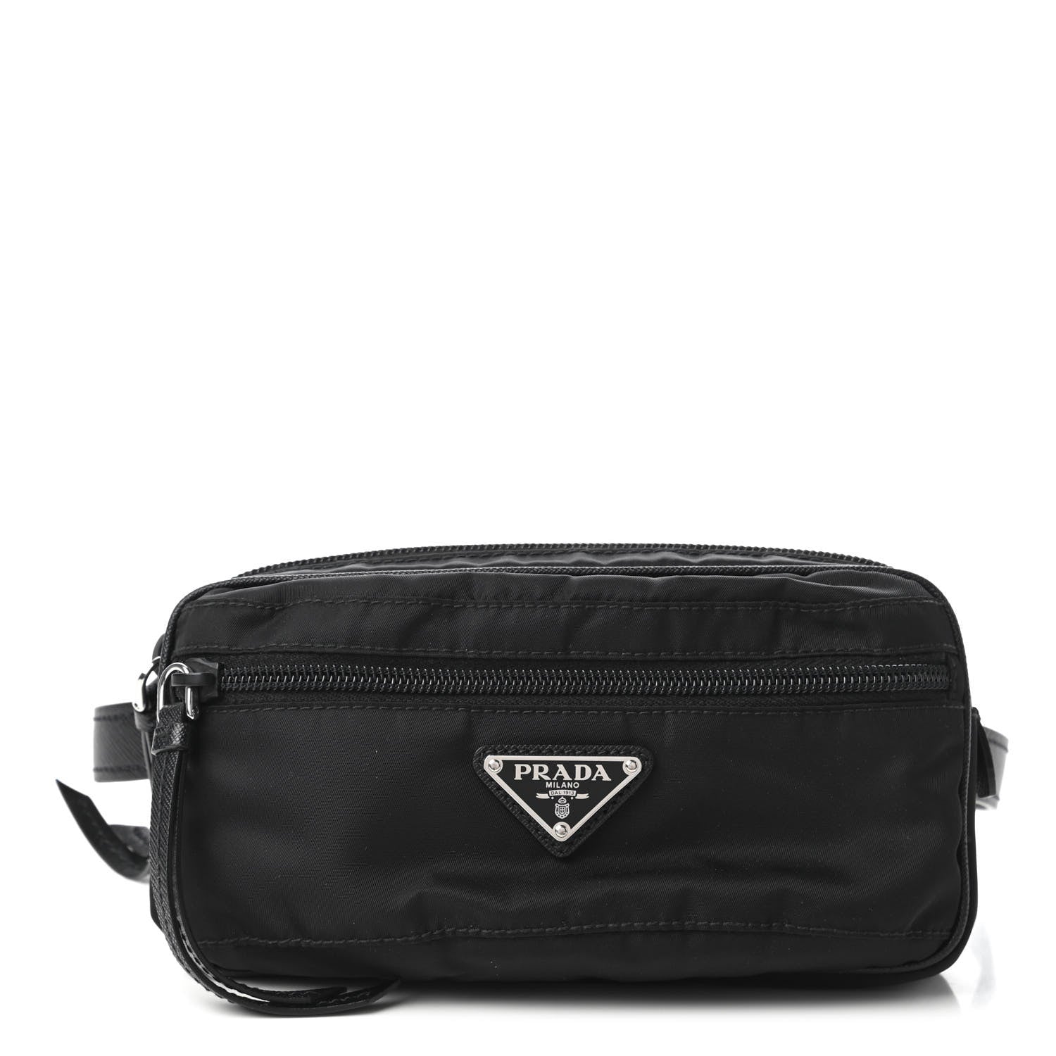 Prada Tessuto Nylon Saffiano Belt Bag Black 1 of 10