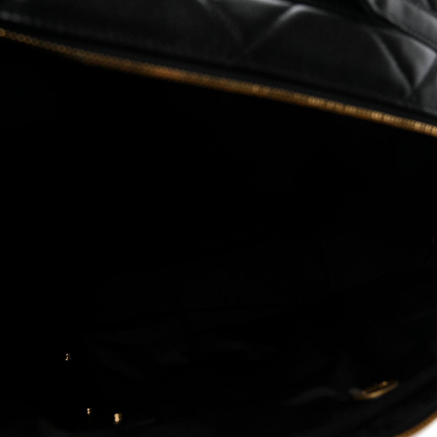 Chanel Shiny Grained Calfskin Quilted Large Travel Bowling Bag Black 5 of 10