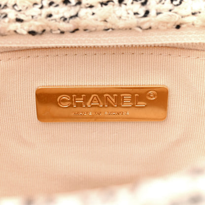 Chanel Tweed Quilted Medium Chanel 19 Flap Ecru Black 6 of 14