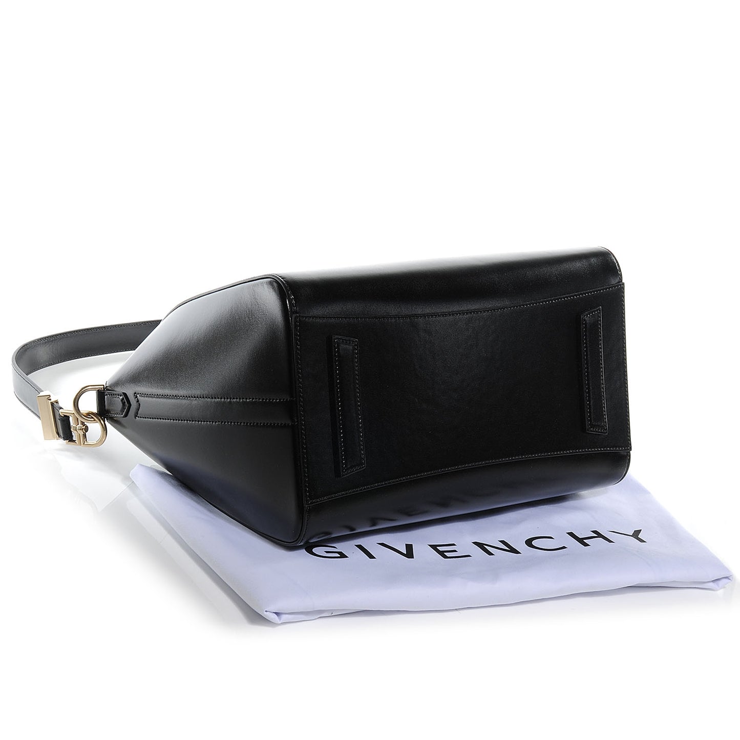 Shiny Lord Calfskin Medium Antigona Black