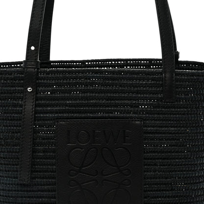 Loewe Raffia Square Small Basket Tote Bag Black 8 of 10