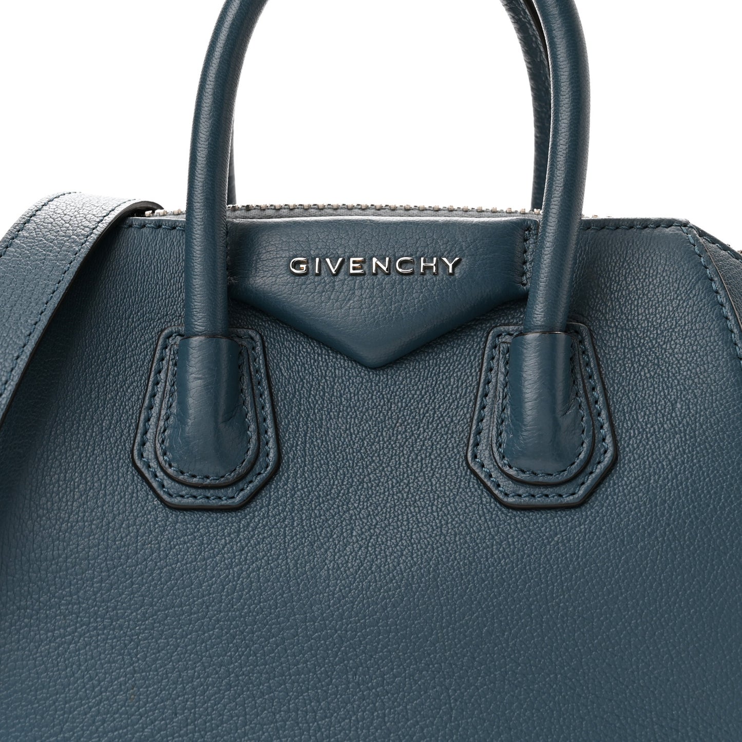 Sugar Goatskin Mini Antigona Oil Blue