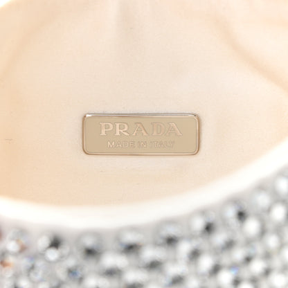 Prada Satin Crystal Mini Re-Edition 2000 Bag White 6 of 10