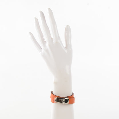 Hermes Epsom Kelly Double Tour Bracelet S Orange 2 of 7