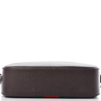 Gucci Textured Calfskin Web Small Webby Bee Shoulder Bag Brown Coffee 20 of 24