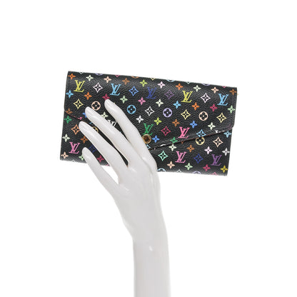 Louis Vuitton Monogram Multicolor Sarah Wallet NM Black Grenade 2 of 6
