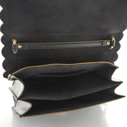 Fendi Vitello Liberty Scalloped Studded Kan I Shoulder Bag Black 5 of 7