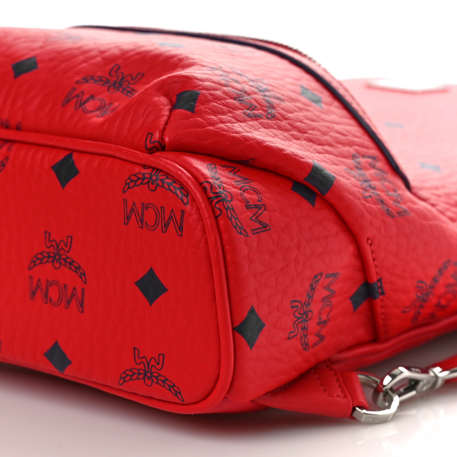 MCM Visetos Klassik Small Sling Bag Ruby Red 9 of 9