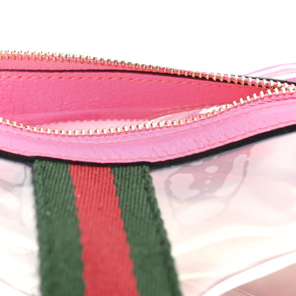 Gucci Vinyl Web Mini Ophidia Transparent Shoulder Bag Fluorescent Fuchsia 7 of 10
