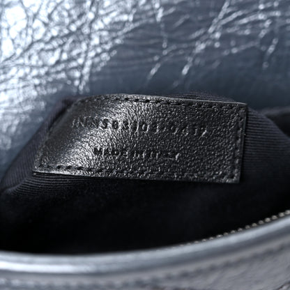 Saint Laurent Crinkled Calfskin Matelasse Monogram Niki Chain Wallet Dark Smog 6 of 9