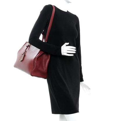Fendi Vitello Elite Regular 2Jours Tote Rosso Scuro Ciliegia 2 of 11