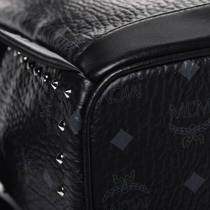 MCM Visetos Studded Small Stark Backpack Black 10 of 12