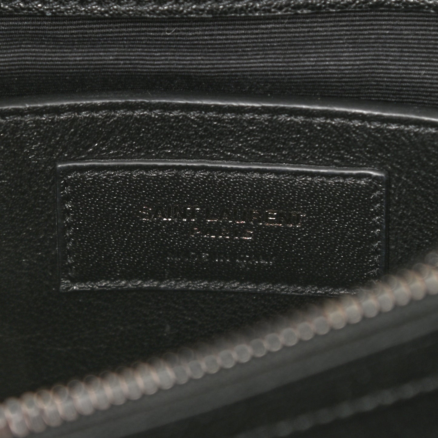 Sheepskin Matelasse Chevron Monogram Medium College Bag Black