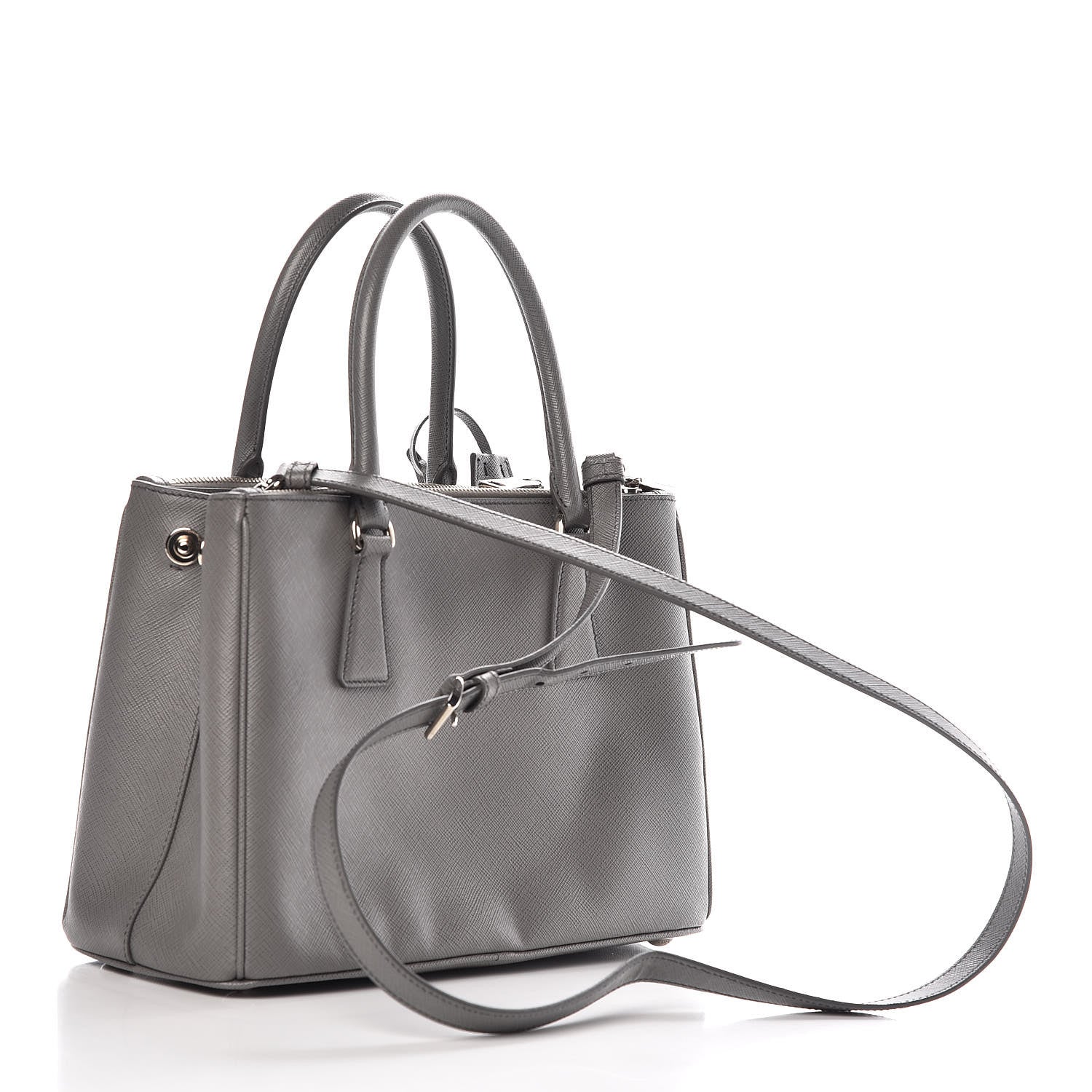 Prada Saffiano Small Galleria Double Zip Tote Marmo 4 of 9