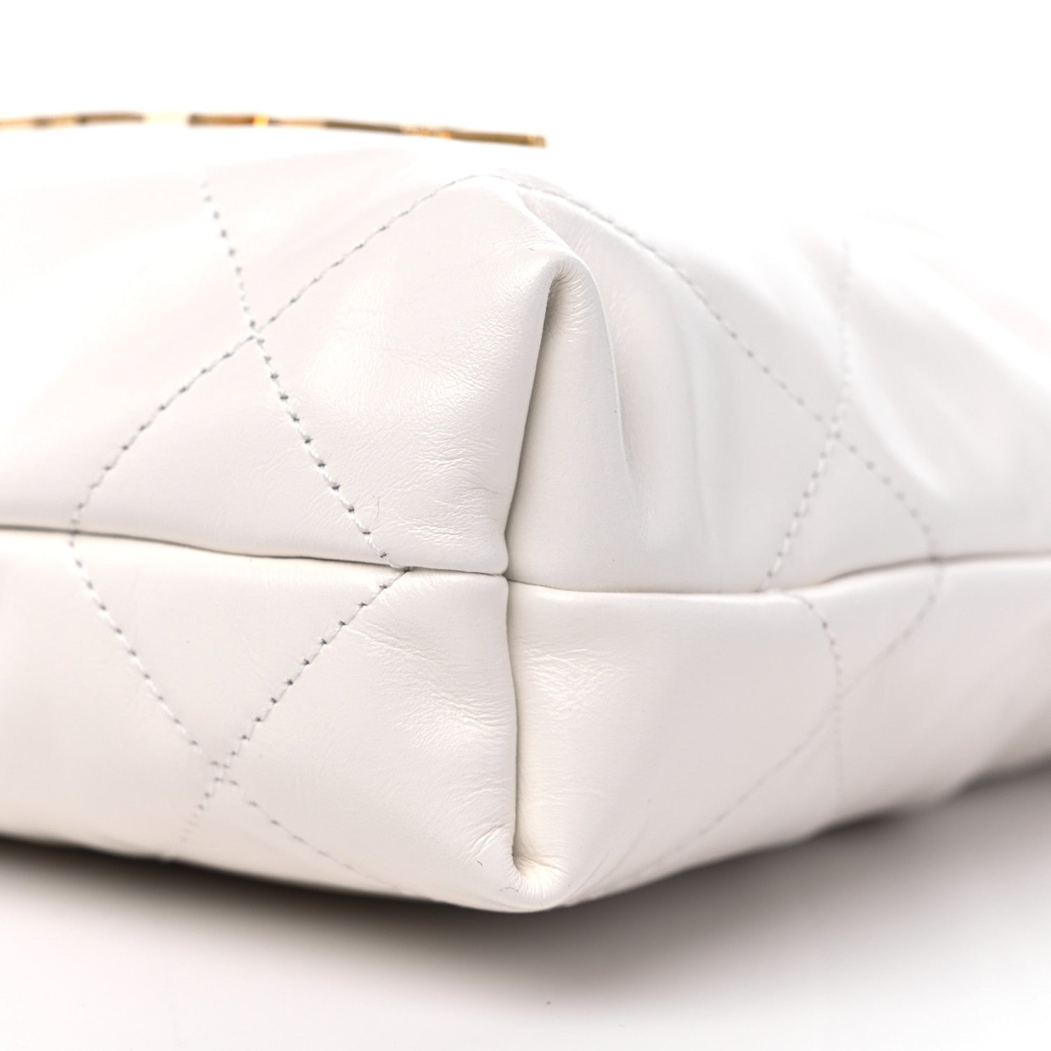Chanel Shiny Calfskin Quilted Mini Chanel 22 White 9 of 9
