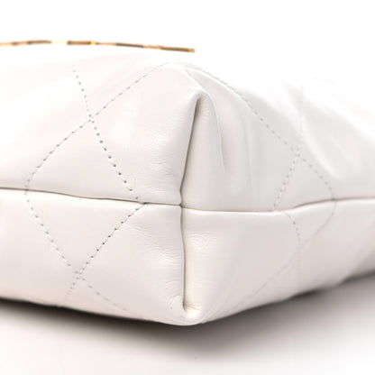 Chanel Shiny Calfskin Quilted Mini Chanel 22 White 9 of 9