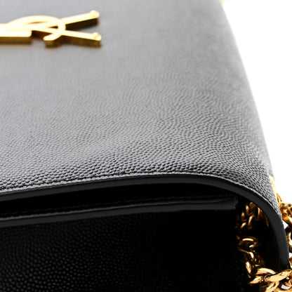 Saint Laurent Grain De Poudre Medium Classic Monogram Kate Tassel Satchel Black 11 of 11