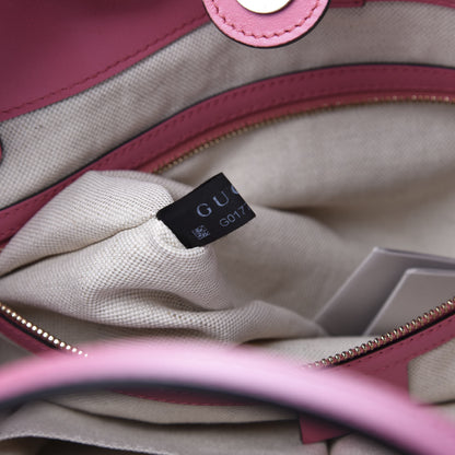 Gucci Denim Calfskin Denim Tote Pink 11 of 12