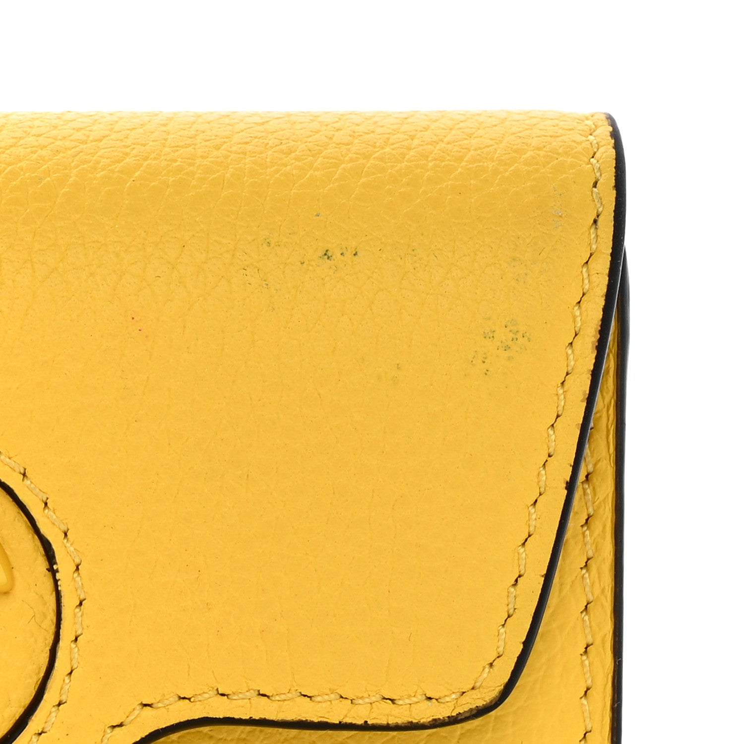 Versace Grained Calfskin Medusa Card Holder Yellow Purple 17 of 18