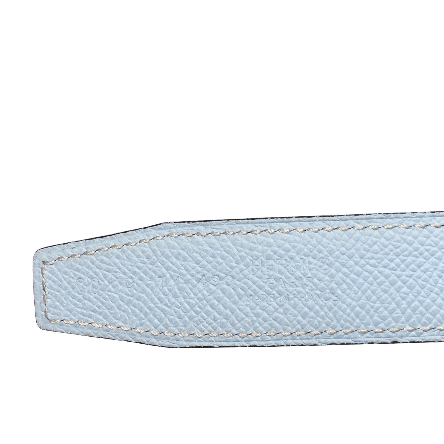 Hermes Swift Epsom 24mm Belt Strap 80 32 Bleu Brume Navy 5 of 5