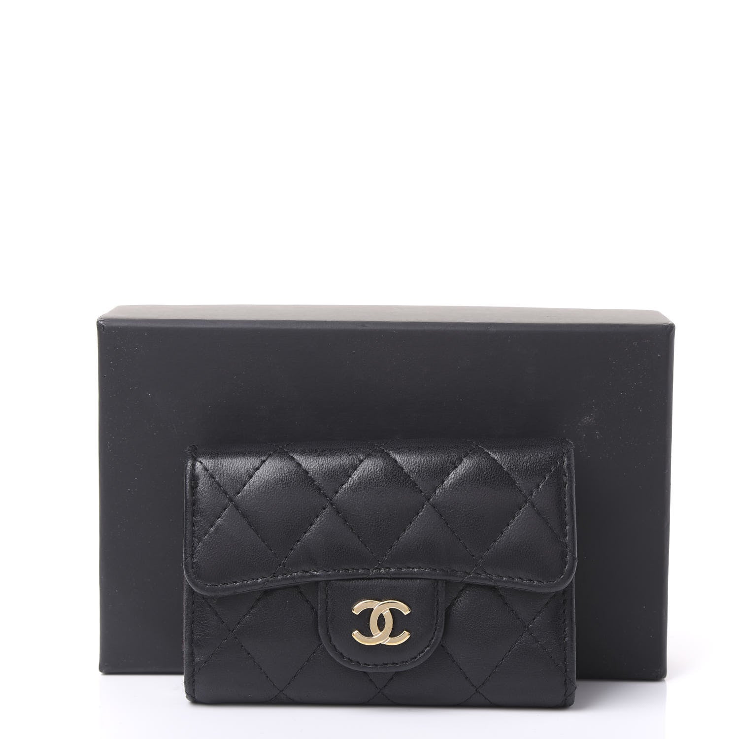 Chanel Lambskin Quilted 4 Key Holder Black 10 of 10