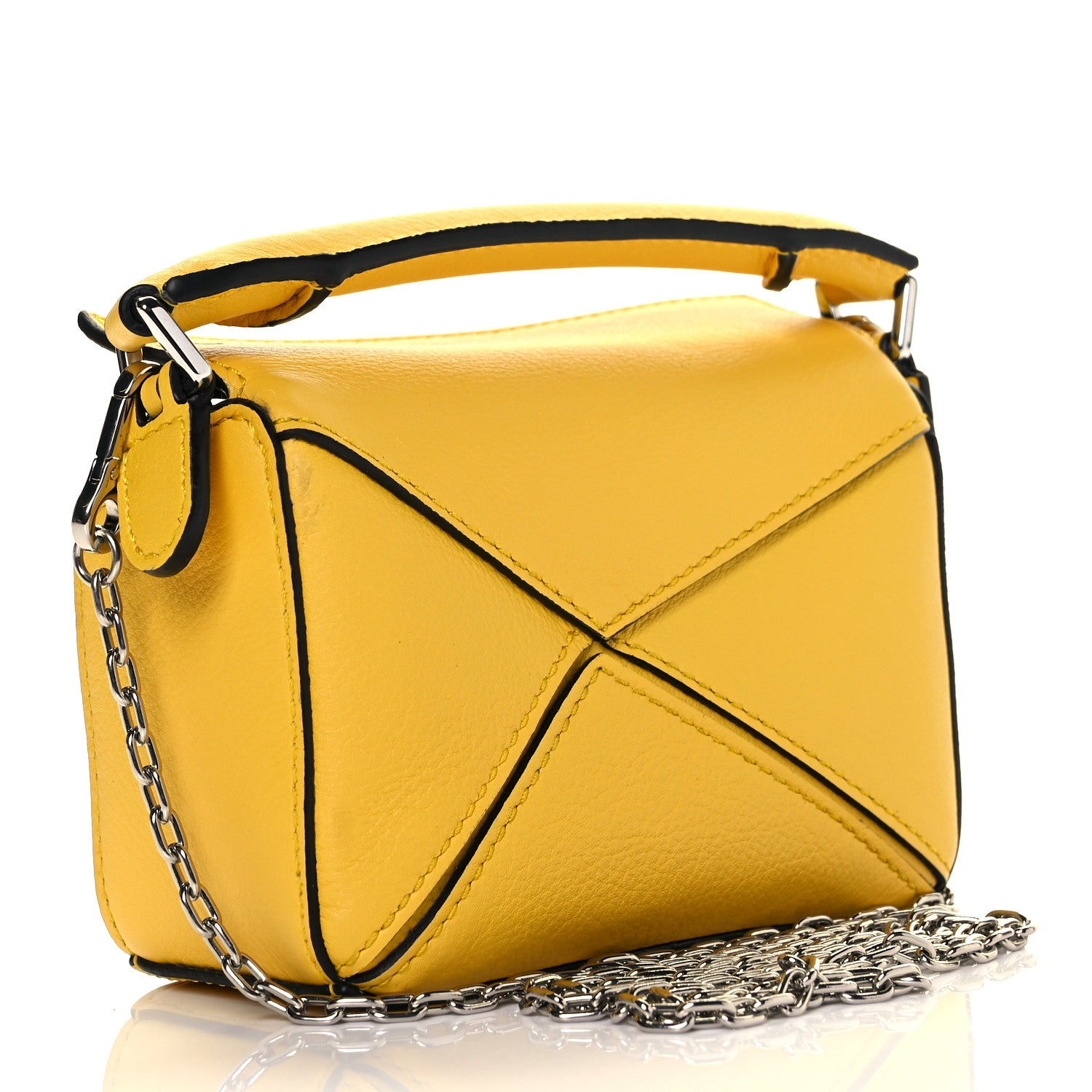 Loewe Calfskin Nano Puzzle Bag Yellow 2 of 7
