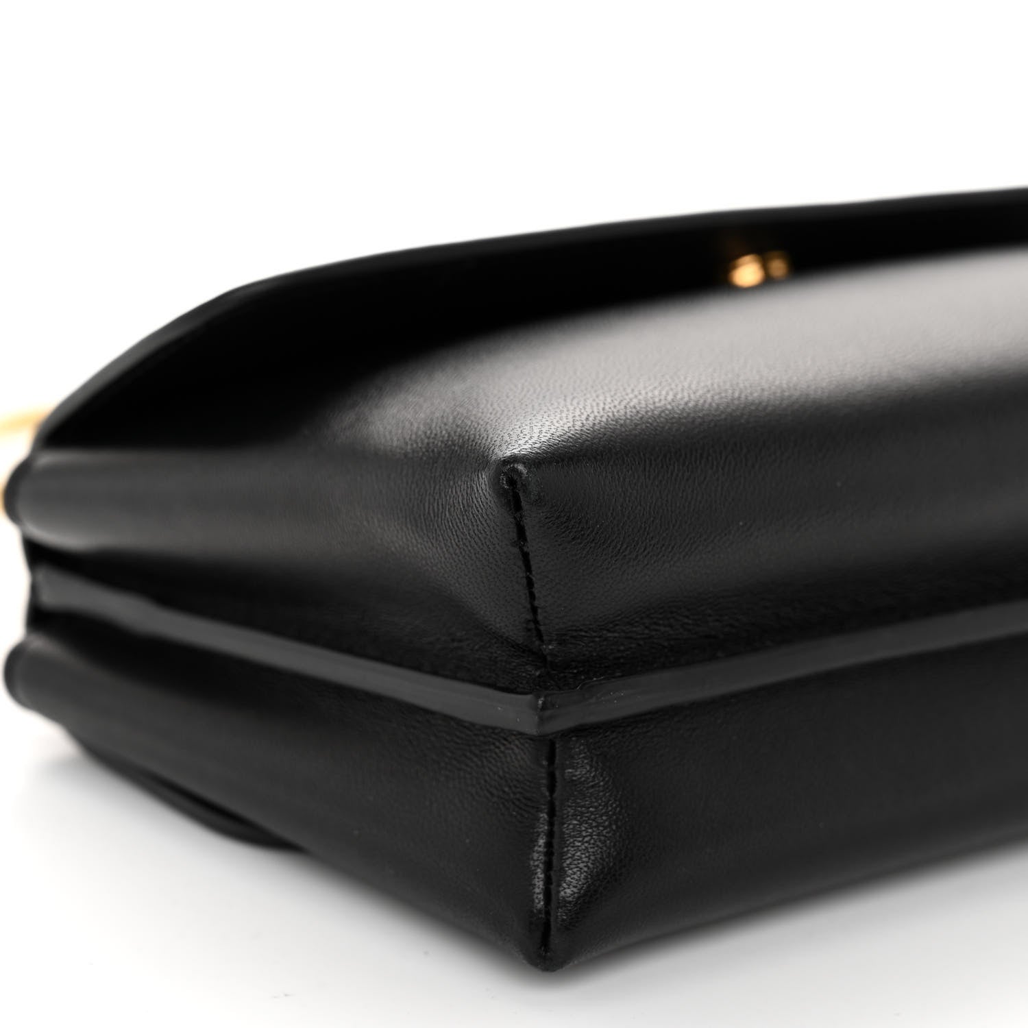 Versace Nappa Calfskin Medusa Ring Evening Clutch Bag Black 9 of 10