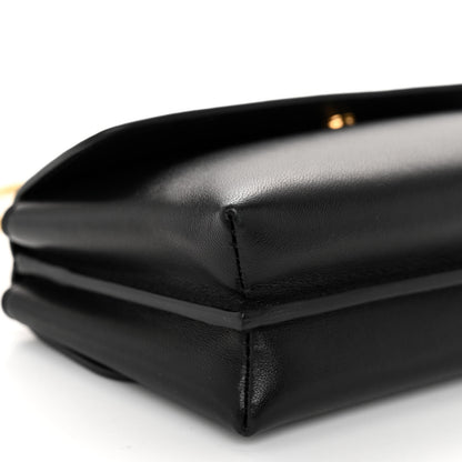 Versace Nappa Calfskin Medusa Ring Evening Clutch Bag Black 9 of 10