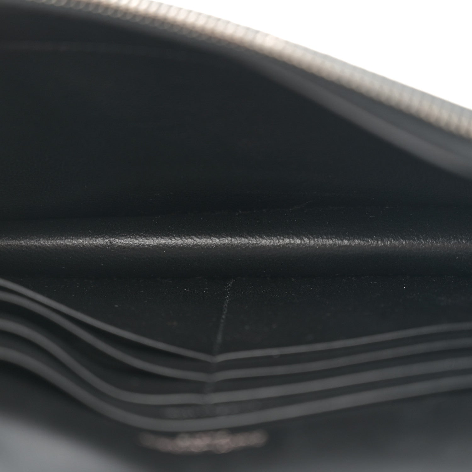 Saint Laurent Suede Bead Embellished Classic Monogram Kate Tassel Chain Wallet Black 5 of 11