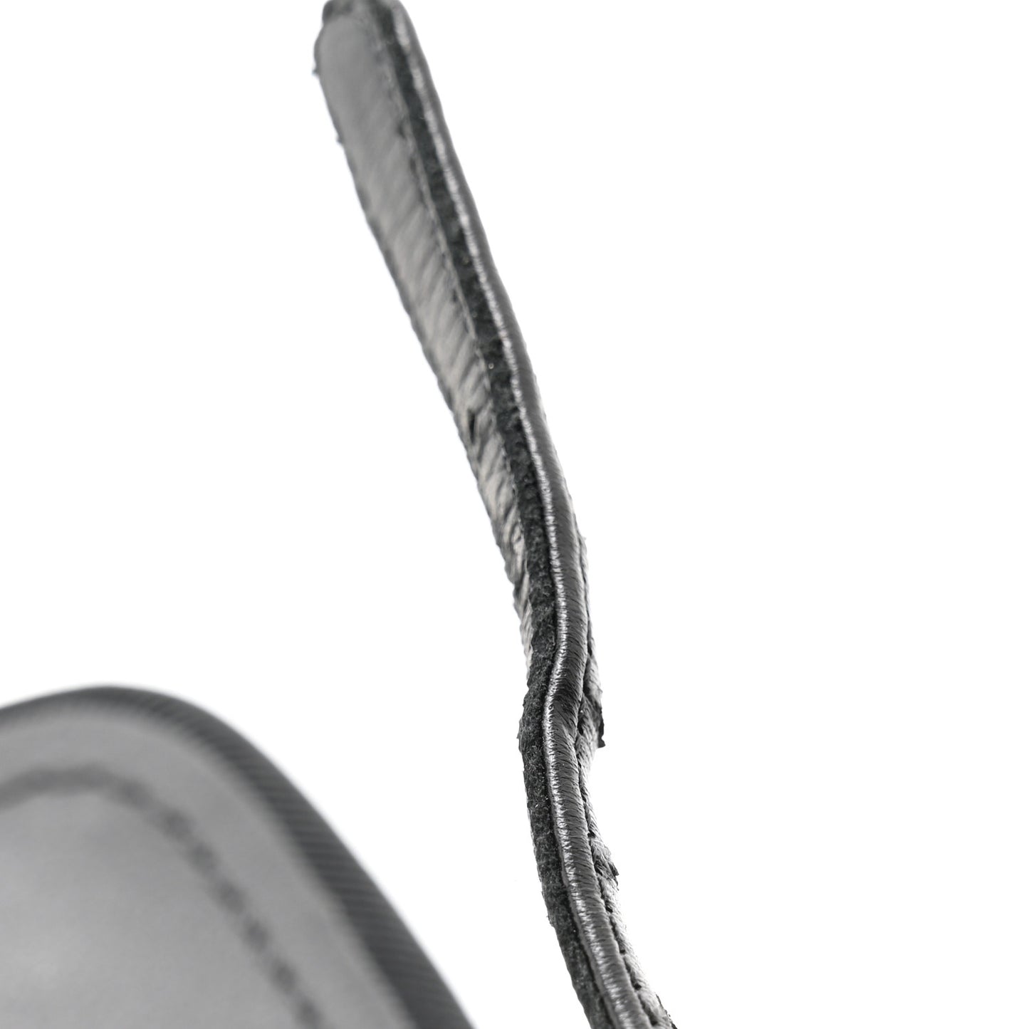 Grosgrain Chain CC Logo Bow Sandals 35.5 Black