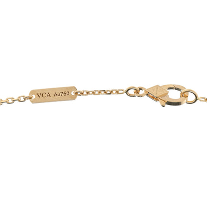 Van Cleef & Arpels 18K Yellow Gold Carnelian Vintage Alhambra Pendant Necklace 5 of 6