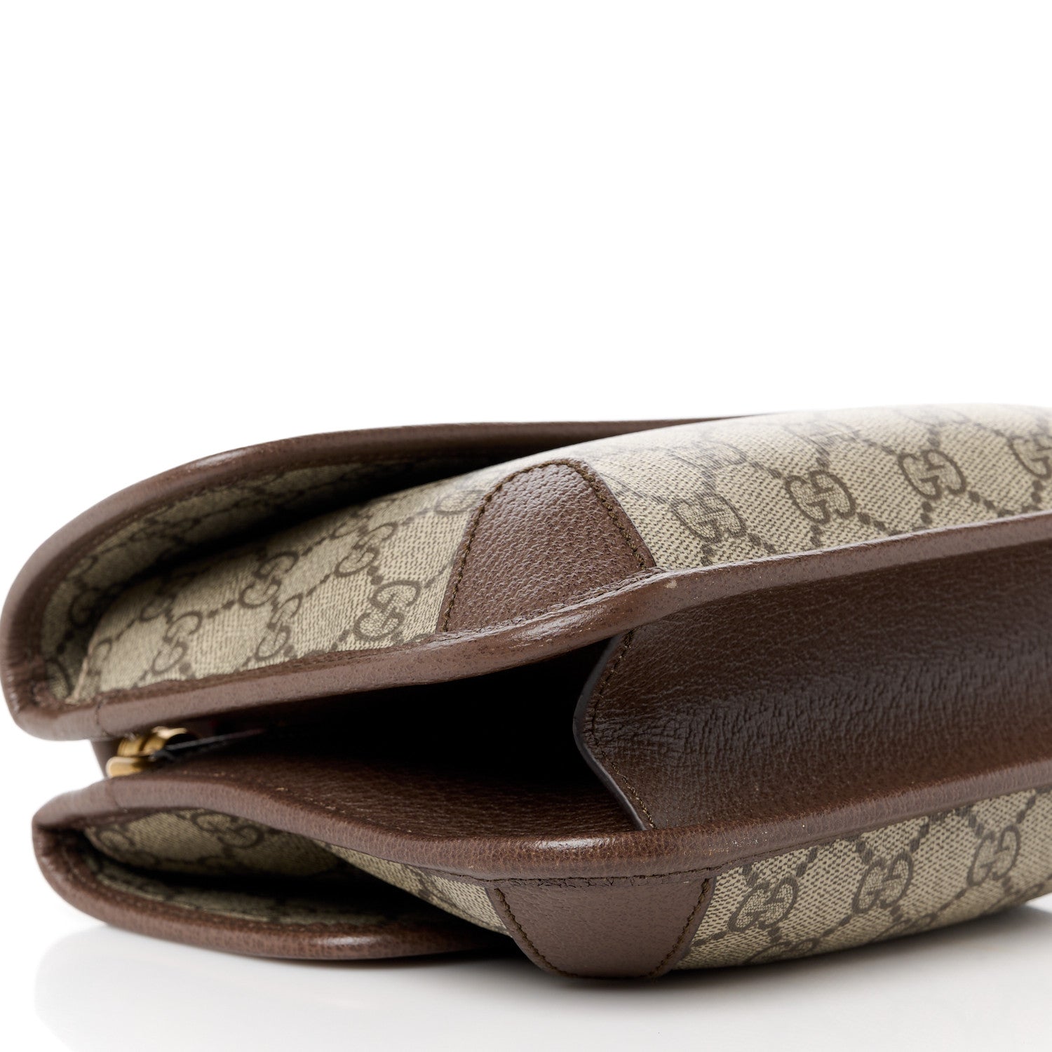 Gucci GG Supreme Monogram Web Small Neo Vintage Double Flap Messenger Bag Beige New Acero 11 of 12