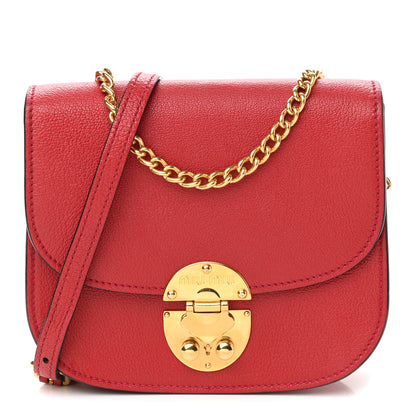 Miu Miu Goatskin Madras Shoulder Bag Fuoco 1 of 8