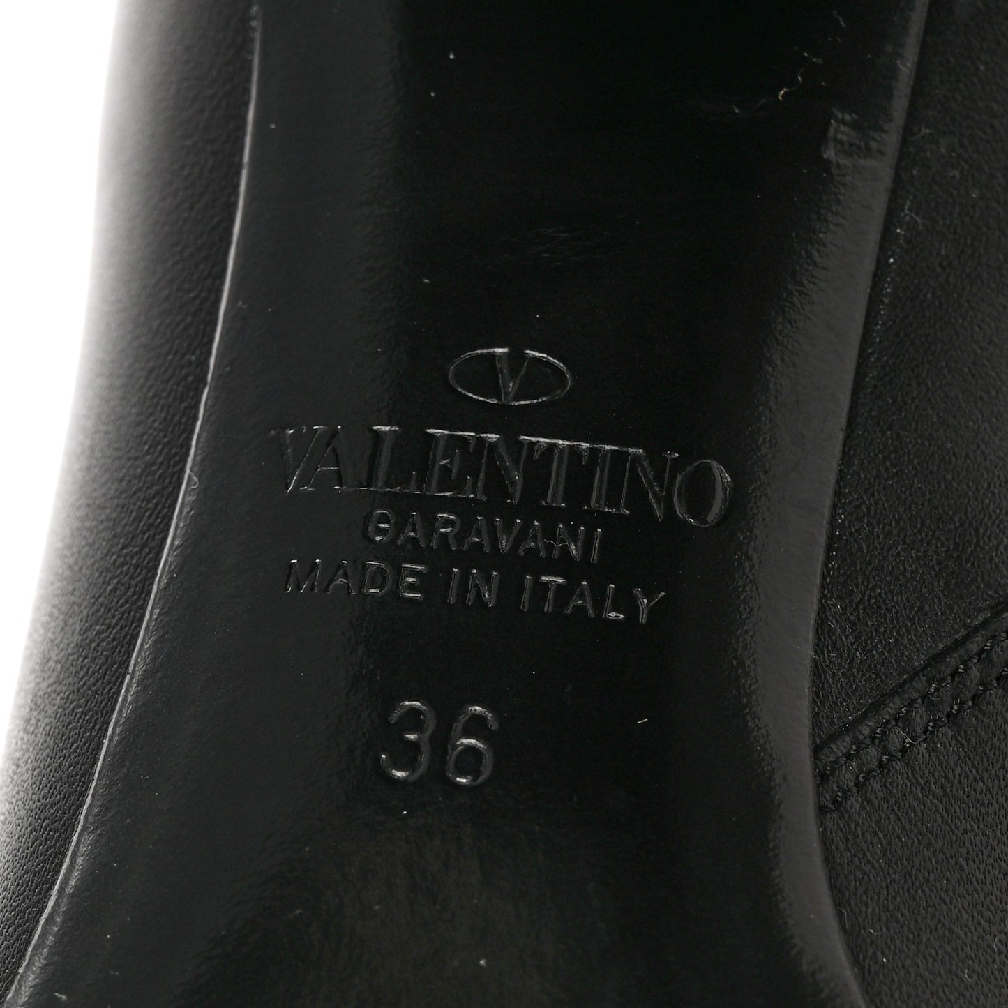 Calfskin Vlogo Knee High 85mm Boots 36 Black
