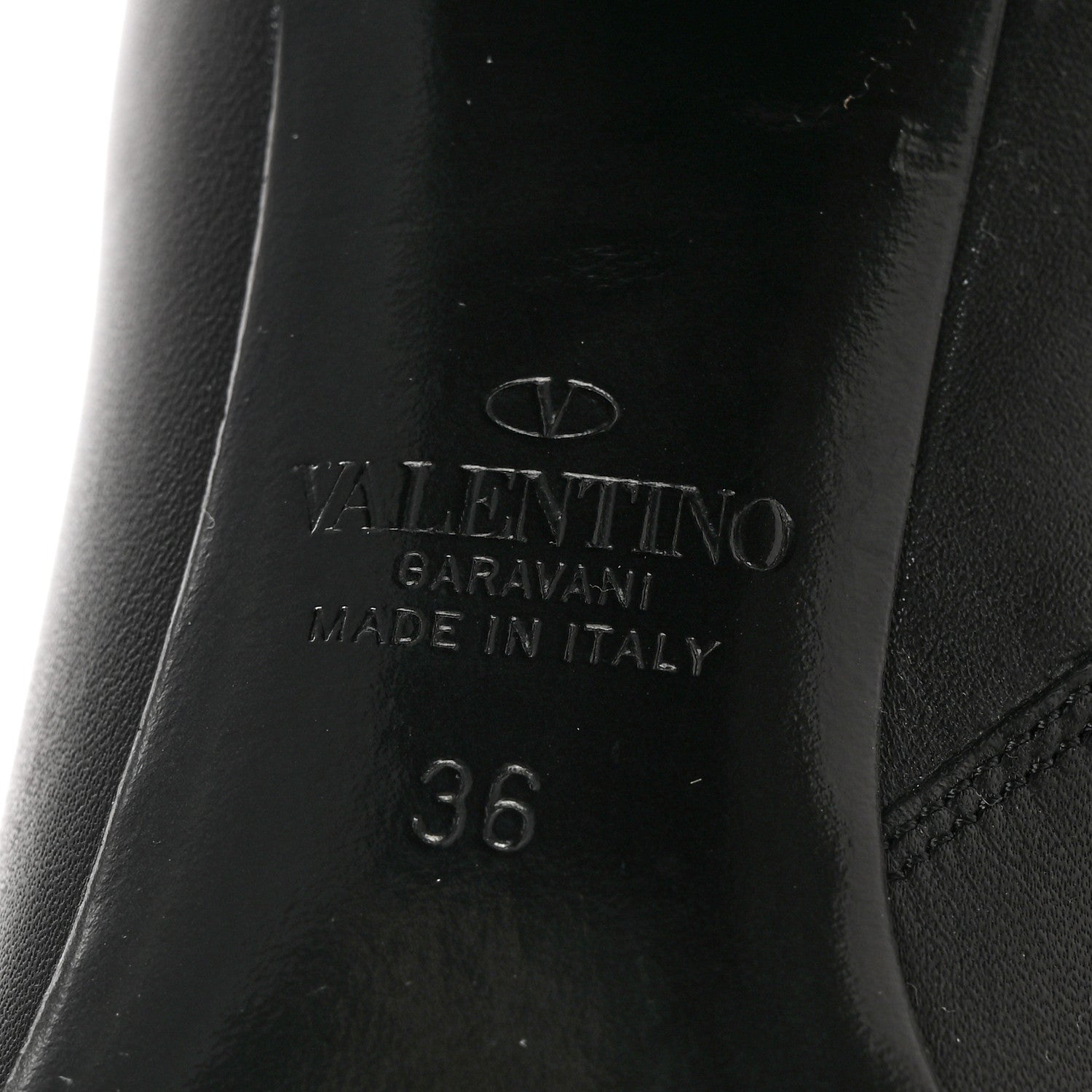 Valentino Garavani Calfskin Vlogo Knee High 85mm Boots 36 Black 6 of 14