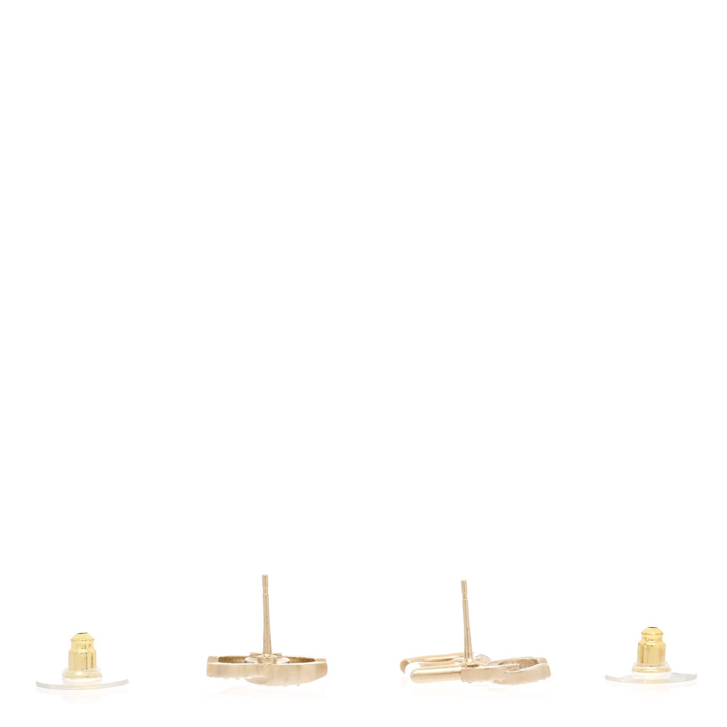 Chanel Crystal CC No 5 Earrings Gold 3 of 5