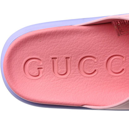 Gucci Soft Rubber Womens Interlocking G Platform 42mm Slide Sandals 38 Sugar Pink 7 of 9