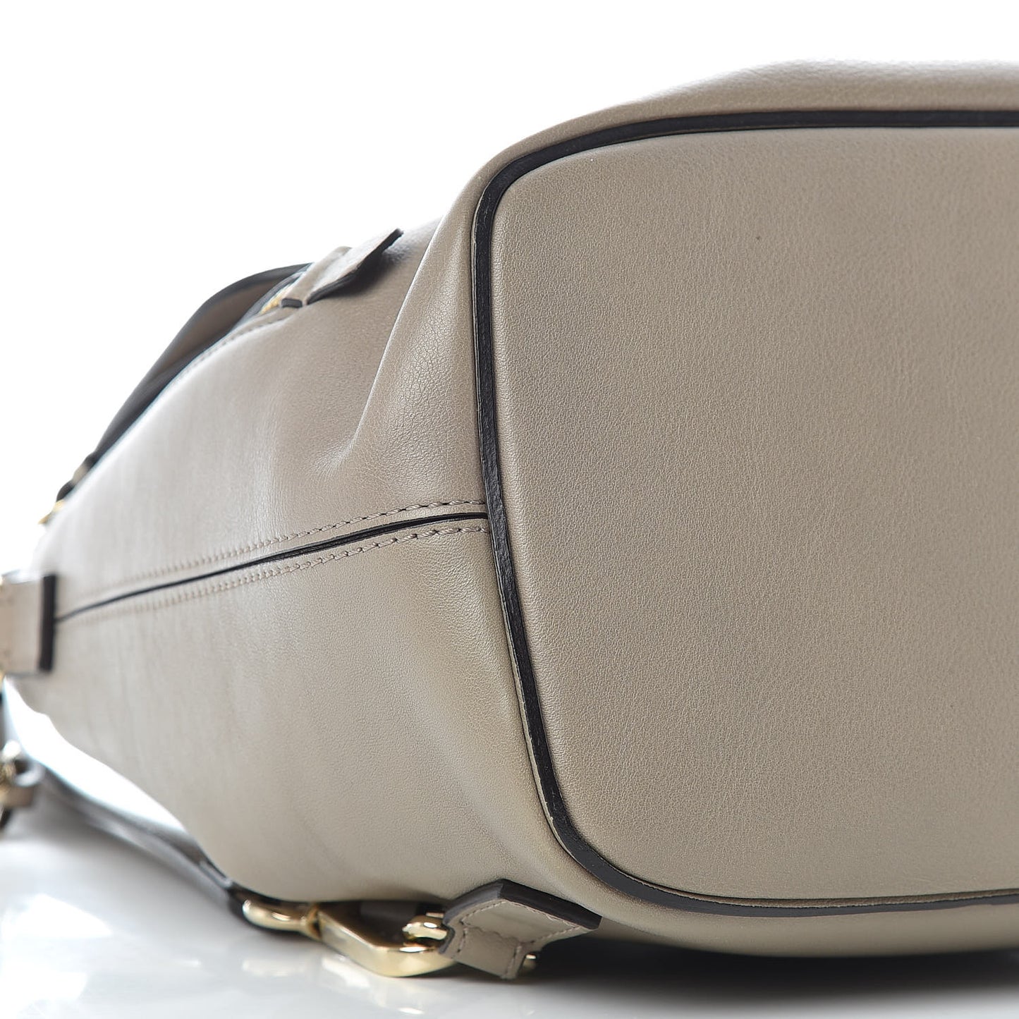 Suede Calfskin Small Faye Backpack Motty Grey