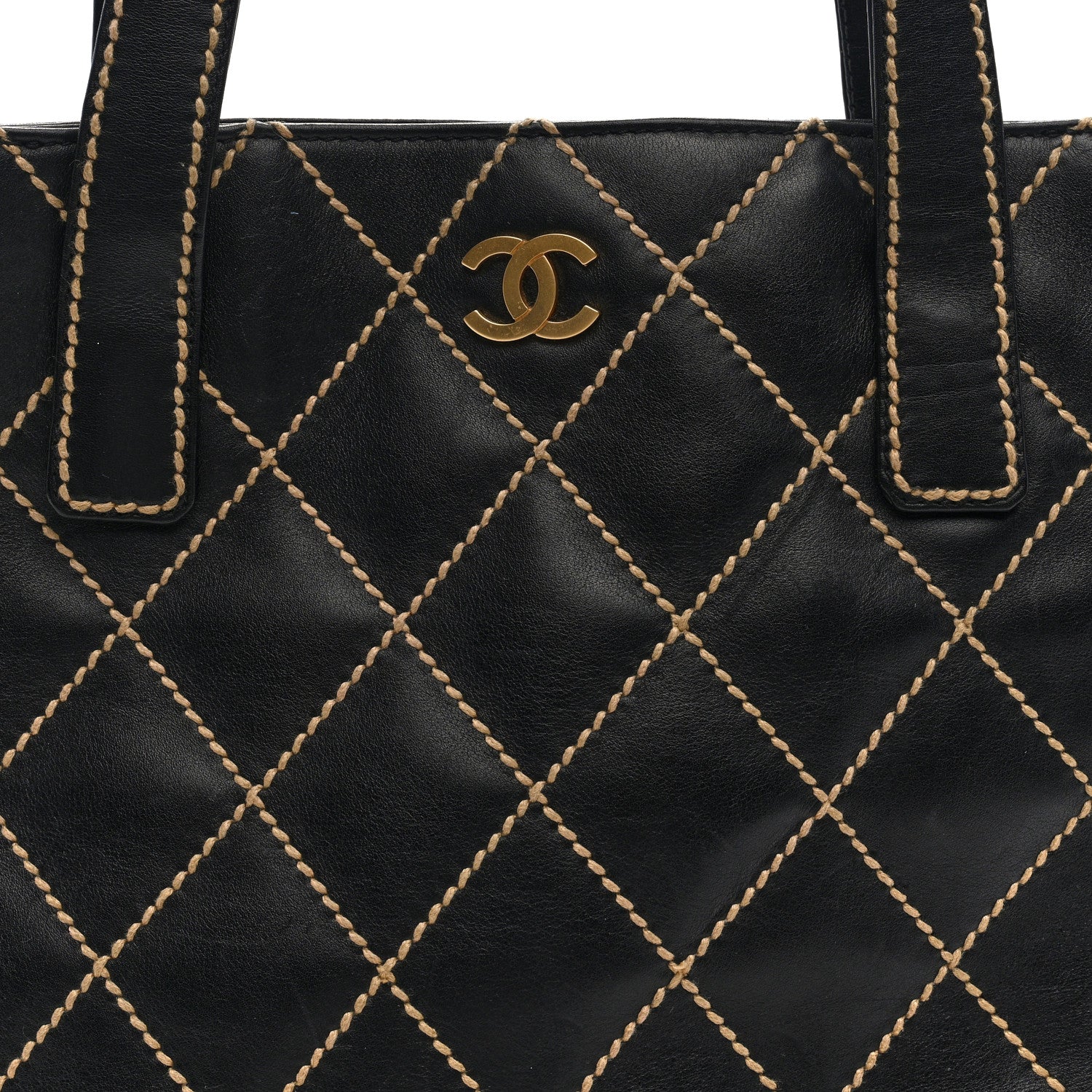 Chanel Calfskin Wild Stitch Tote Black 8 of 10